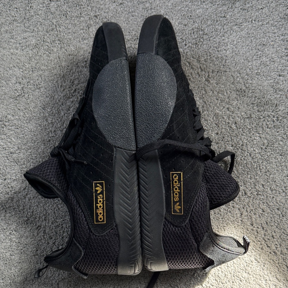 Adidas Black and Gold Athletic Shoes